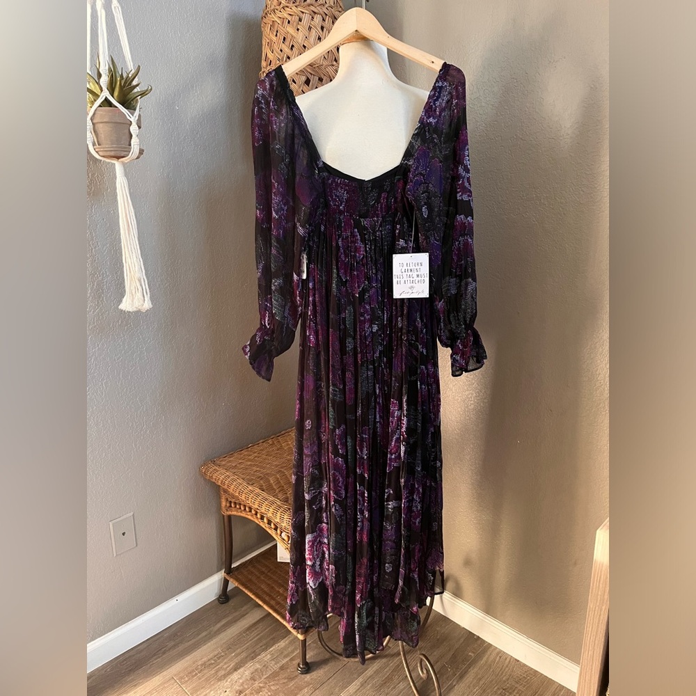 ▪️Free People Timeless Tapestry Embellished Babydoll Maxi Dress - Picture 12 of 14